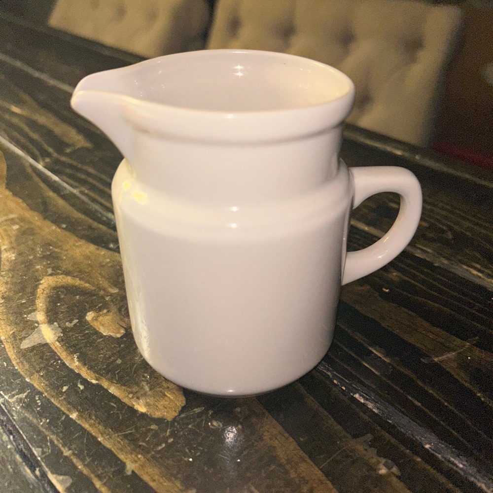 Vintage small Heirloom Creamer, farmhouse Pitcher ironstone style